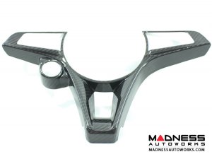 Alfa Romeo Stelvio Steering Wheel Trim - Carbon Fiber - Main Center Trim Piece  - Pre '20 Models